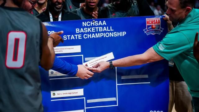 Southern Durham School of Energy and Sustainability defeated Swansboro in the 3A eastern regional final on March 10, 2025 (Photo: Evan Moesta/HighSchoolOT)
