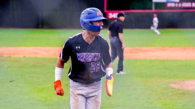 Marvin Ridge baseball scored three runs in the seventh to defeat Northwest Guilford 6-4 in the first round of the playoffs on May 7, 2024. (Photo: Evan Moesta/HighSchoolOT.com)