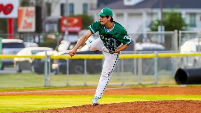 Caleb Grandy (8) of J.H. Rose. J.H. Rose defeated Whiteville on April 21, 2025 (Photo: Evan Moesta/HighSchoolOT)