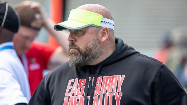 East Surry Head Coach, Trent Lowman. The East Surry Cardinals battle the Taboro Vikings for the 1AA State Championship on May 8, 2021 at Kenan Stadium. (Photo Credit: Jerrell Jordan)