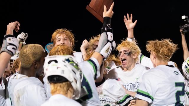 For the first time in program history, Green Level is going to play for a boys lacrosse state championship after beating Cardinal Gibbons 16-9 in the NCHSAA 4A eastern regional championship on Tuesday, May 14, 2024. (Photo By: Nick Stevens/HighSchoolOT)