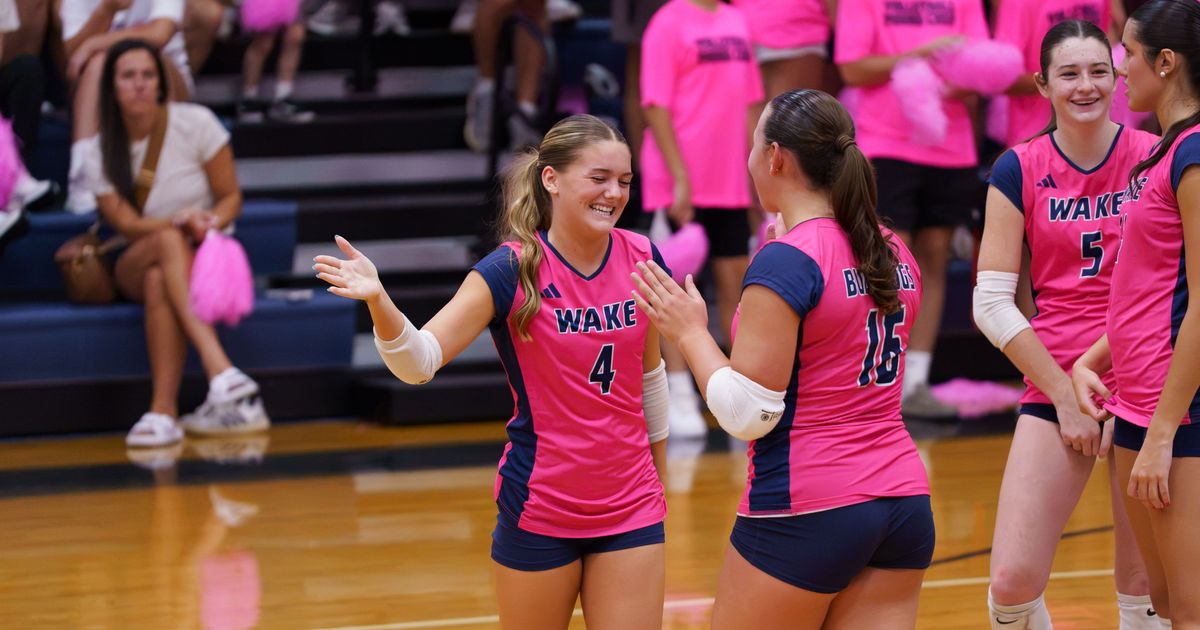 No. 19 Wake Christian girls volleyball hangs on against Wesleyan Christian